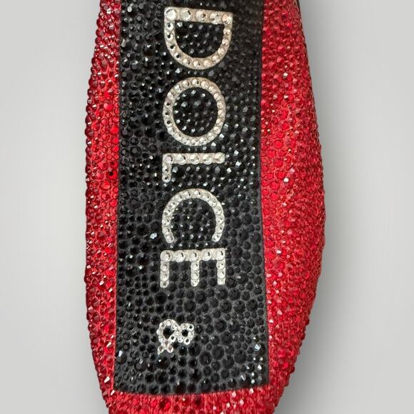 Dolce & Gabbana Sorrento Slip On Red Crystal Sneakers Size 40 Retail 1.3K - Picture 3 of 8